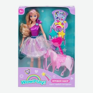 Кукла 29см с лошадкой с аксессуарами WowPlay!