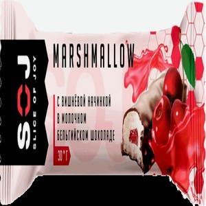 Шоколадные батончики MARSHMALLOW батончик SOJ с вишневой начинкой в молочном шоколаде 30г 0.03 г