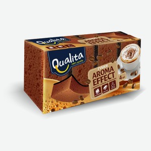 Губки кухонные Qualita Aroma Effect «Аромат кофе», 4 шт