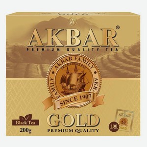 Чай черный AKBAR Gold, 100 шт х 2 г