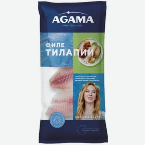 Тилапия Agama филе без кожи свежемороженое, 400г, 400 г