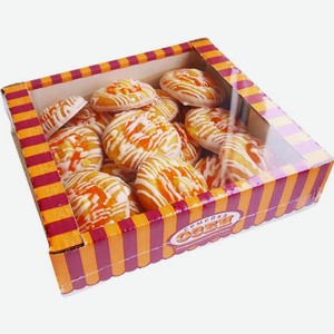 Выпечка Семейка Озби Сладяша бисквит апельсиновый в белой глазури 400г, 400 г