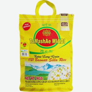 Рис длиннозерный TAMASHAE MIADI PREM Басмати, пропаренный, 1кг