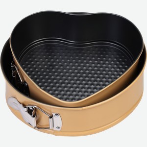 Набор форм для выпечки HOMECLUB Сияние весны, разъемные, круглая 24см, сердце, антипригарное покрытие, Арт. RG-CF9