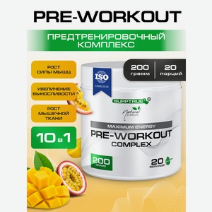 Предтренировочный комплекс 200 г. SUPPTRUE манго-маракуйя, 20 порций