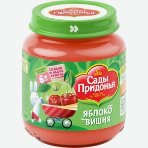 Фруктовое пюре Сады Придонья вишня-яблоко, с 6 месяцев