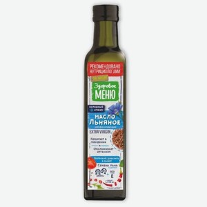 Масло льняное Здоровое меню Dr. Naturi Extra Virgin