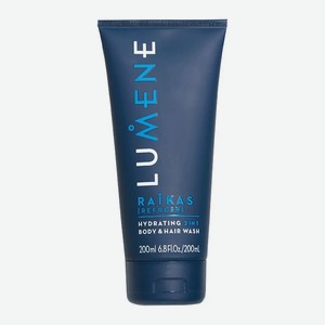 LUMENE Увлажняющий шампунь-гель для душа для мужчин Hydrating 2in1 Body & Hair Wash, 200 мл