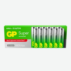 Батарейка GP AAA Super Alkaline G-Tech 12шт.