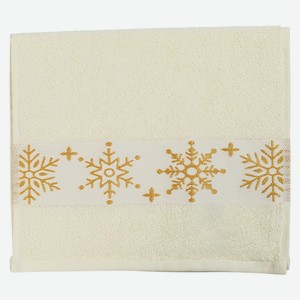 Полотенце махровое Golden snowflakes 30х50см 360 г/м2 ПЛ-170