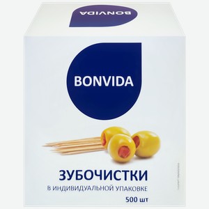 Зубочистки деревянные BONVIDA, 500шт