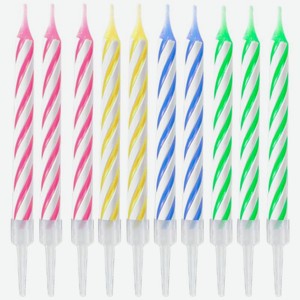 Набор свечей City Home Trade Party3 6.см, 10шт.