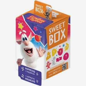 Мармелад Sweet Box жевательный со вкусом апельсина, яблока, клубники, персика, манго в наборе с подарком 10г, 10 г