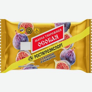 Масса творожная Ростагроэкспорт Особая с сахаром и инжиром 23% БЗМЖ 180г