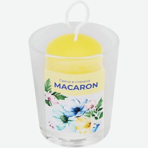 Свеча HOMECLUB Macaron, в стакане, 5х6,5см, Арт. LS-804