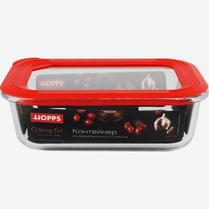 Контейнер HOPPS боросиликатное стекло, силикон, 660мл 17,5х12,5х5,2см, Арт. NE-BG3
