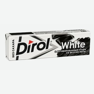 Жев.рез. Дирол 13,6г Вайт мята с углем