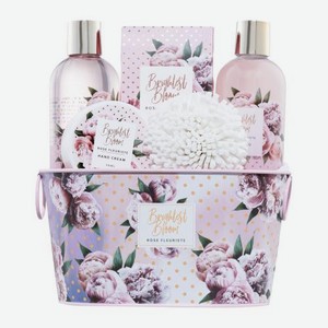 Подарочный набор Rose Fleuriste Шампунь для волос 200мл + Гель для душа 200мл + Крем для рук 50мл + Соль для ванн 100г + Мочалка в ассортименте