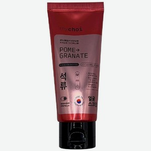 Скраб для лица Mychoi Гранат и сода деликатный, 100мл