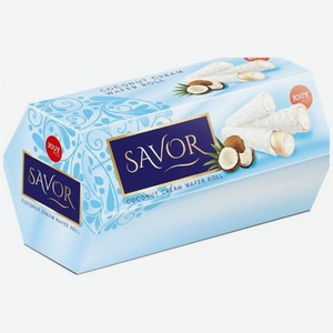 Трубочки Jouy&Co вафельные с кокосовой начинкой в кокосовой стружке, 144г