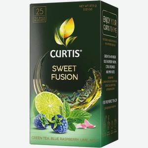 Чай зеленый Curtis Sweet Fusion с добавками 25х1.5г, 25 шт