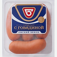 Сардельки Омский Бекон, С Говядиной, 400 Г