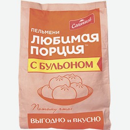 Пельмени Любимая Порция, Сальников, С Бульоном, 800 Г