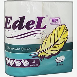 Туалетная Бумага Эдель, 2 Слоя, 4 Рулона