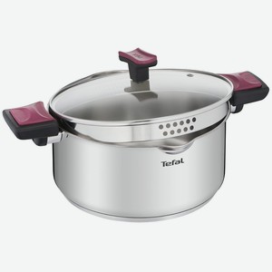 TEFAL Кастрюля с крышкой Cook&Clip G7234674, 5л 24см