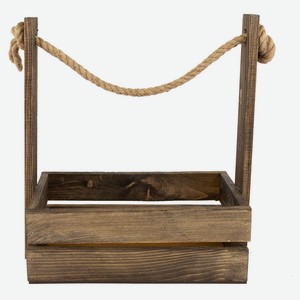 Корзина-ящик декоративный деревянный «Азалия Декор» палисандр для цветов и подарков, 25,5х15х30 см