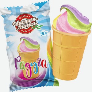 Пломбир Чистая Линия Радуга ванильный стаканчик 12% БЗМЖ 90г, 90 г