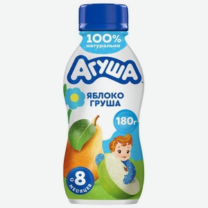 Йогурт детский Агуша Яблоко-Груша с 8 мес. 2.7%, БЗМЖ180г, 180 г