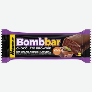 Батончик Bombbar со вкусом Шоколадный Брауни глазированный 40г, 42 мл