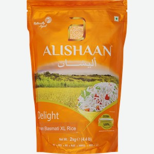 Рис длиннозерный ALISHAAN Басмати, пропаренный, 2кг