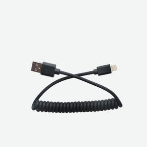 Кабель USB-Apple Lightning 8-pin Liberty Project Спираль черный, 1 м
