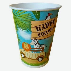 Набор одноразовых стаканов Vitto Джип-сафари бумага, 6х200 мл