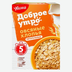 Хлопья овсяные питательные УВЕЛКА 400гр к/к