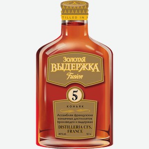 Коньяк Золотая выдержка FUSION 5 years 0.1 л