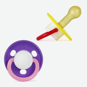 Соска-пустышка ПОМА круглой формы (латекс, ПП), 1 шт.