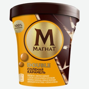 Мороженое сливочное «Магнат» Double Соленая карамель ведерко, 310 г