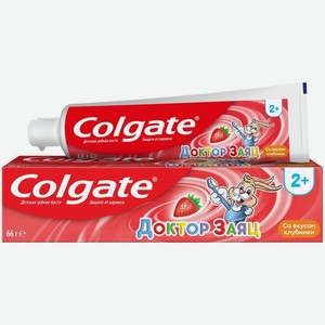 Зубная паста Colgate Доктор Заяц детская 2+ со вкусом клубники 50мл, 50 мл