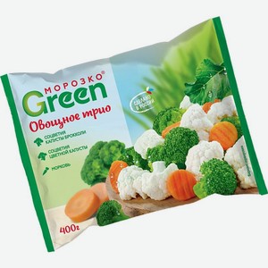 Смесь овощная Морозко Green Овощное трио быстрозамороженная 400г, 400 мл
