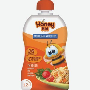 Пюре Honey Kid Ризотто с цыпленком и овощами с 12 месяцев 90г