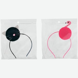 Ободок с помпоном Фантазия в ассортименте 1шт.