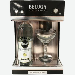 Водка Beluga Нобл в подарочной упаковке с бокалом 40% , 700мл