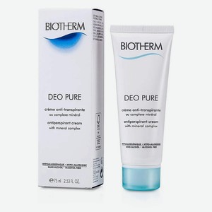 BIOTHERM Кремовый дезодорант-антиперспирант с минеральным комплексом, без спирта Deo Pure Cream, 75 мл