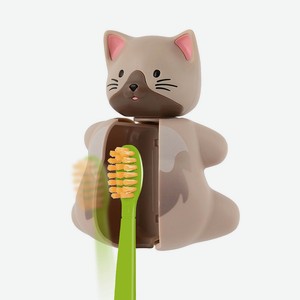 FLIPPER Футляр для зубной щетки  Кот  в комплекте с детской зубной щеткой, 1 шт