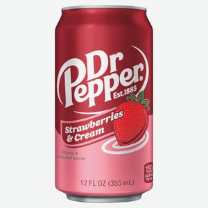Напиток газированный Dr.Pepper Strawberries & Cream со вкусом клубничного крема США, 355 мл