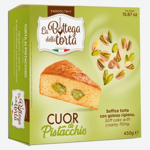 Торт CHOCOLITALY La Bottega Della TORTA с фисташковой начинкой Италия, 450 г