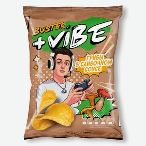 Чипсы картофельные +Vibe со вкусом грибов в сливочном соусе 50г, 50 г